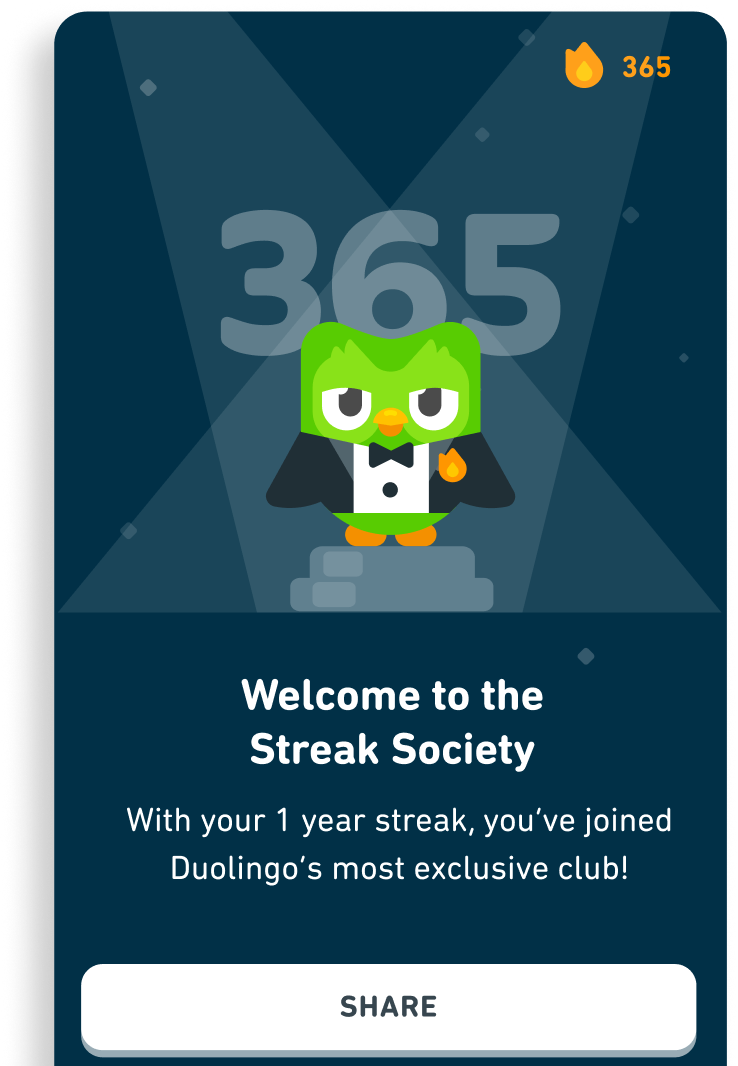 Streak Society welcome screen